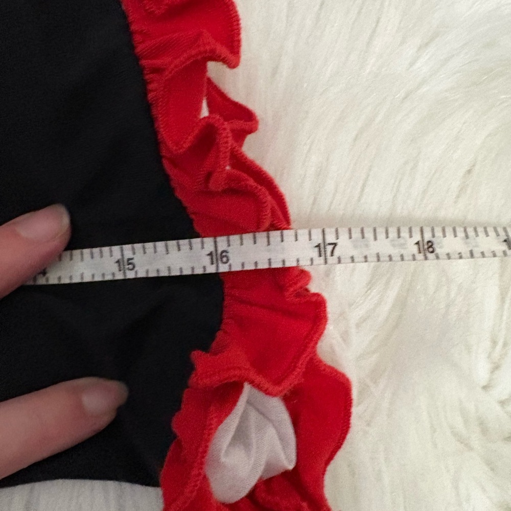 UGA Football Dawgs University of Georgia Black and Red Ruffled Toddler Top - Picture 5 of 5